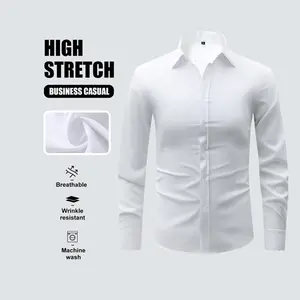 Men's classic button design casual white and black multi-color shirts suitable for all seasons, suitable for business formal wear, evening parties, ceremonies and dates. Regular fit, non-stretch, easy to iron. A fine gift.