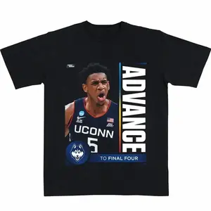 Donovan Clingan UConn Advance to Final Four T-Shirt, Sweatshirt, Hoodie, Basketball Graphic Tee, Vintage Unisex Cotton Men's Tops Game Day Fans, Gift For Fans N6F KYB