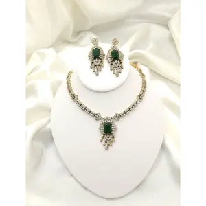 Victorian polki ad necklace with earrings