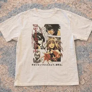 Death Note Graphic Baby Tee – Y2K Vintage Cartoon Aesthetic Top