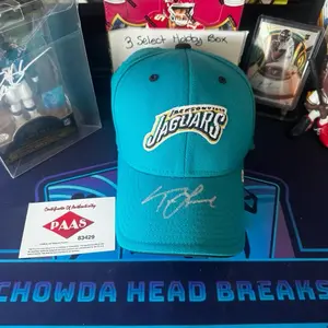 PAAS Jacksonville Jaguars Autographed Teal Cap with Authenticity Certificate 83429 Collectible Sports Memorabilia
