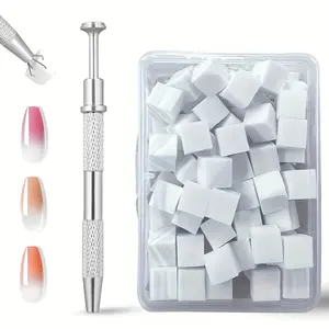 100 Piece Nail Art Set, Soft Sponge, Professional Brushes & Grip Pen, Odorless DIY Acrylic Nail Tools, Perfect for Home Manicure, Nail Art Kits