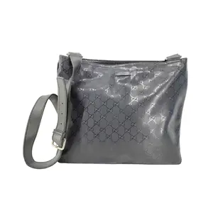 Pre-owned GUCCI coated canvas Shoulder Bags GG Canvas Imprime Flat Messenger Bag (2260001216932)