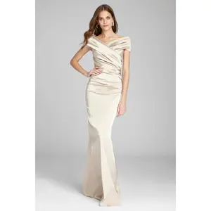Teri Jon Stretch Satin Evening Gown 96022