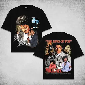 Vintage Michael Jackson "The King of Pop" T-Shirt, Classic Pop Music Graphic Tee, Michael Jackson Movie Cotton Shirt, Iconic MJ Fan Merch