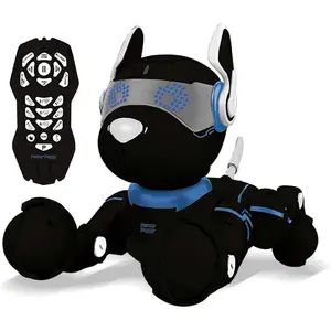 Power Puppy - My Smart Robot Dog - Programmable Robot with Remote Control, Training Function, Dances, Sings, Light Effects, Rechargeable Battery, Children's Toy - DOG01BK