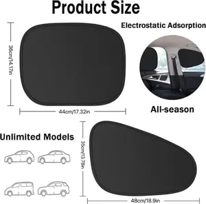 Car sunshade electrostatic film adsorption sunshade side window privacy side window sunscreen thermal insulation sunshade curtain car window sunshade panel