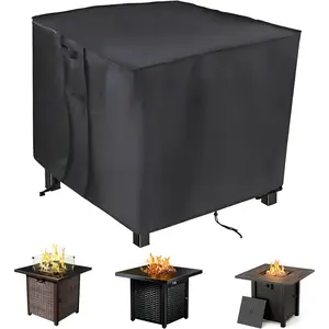 Fire Pit Cover,30 inch Firepit Covers Square Gas Fireplace Fire Pit Table Cover for  Fire Pit- 30 X 30 X 25 inch