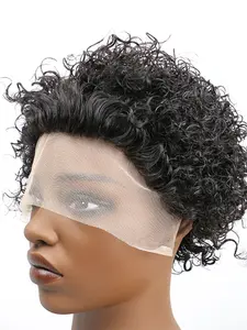 Women's 4-Inch Elf Cut Wig, Short Curly Afro Hair, Natural Casual Style, No Bangs, Suitable for Daily Wear, Comfortable and Stylish