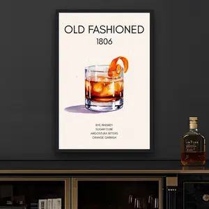 Classic Old Fashioned Cocktail Bar Art Print