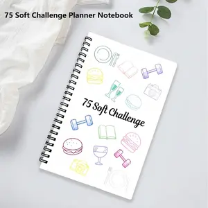 Daily Planner & Habit Tracker Journal A4, Spiral Weekly & Monthly Productivity Planner, Goal Setting & Time Management Notebook for 75 Soft Challenge