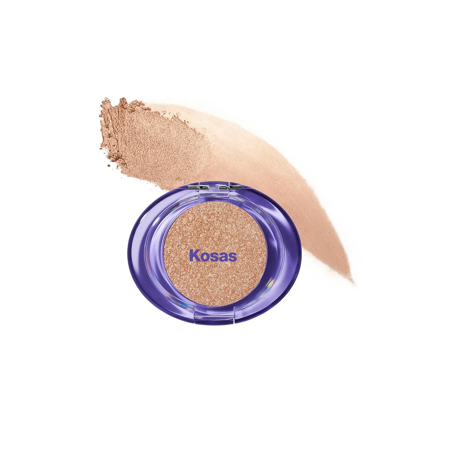 Kosas Shiny Objects Wet Glisten Powder Highlighter for Face + Eyes in Haloed