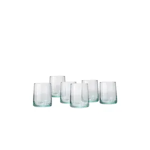 Verve Culture Short Moroccan Cone Glassware Set Of 6 in Clear