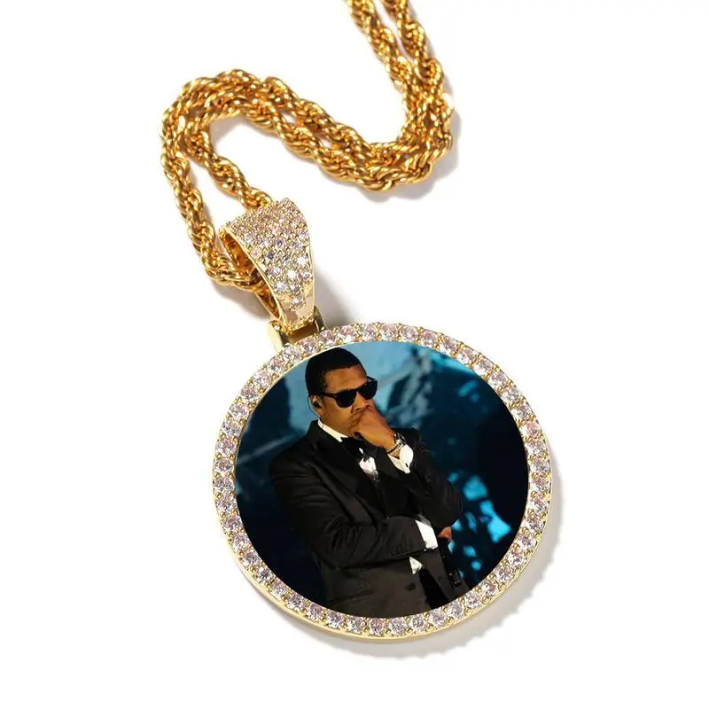 Hip-Hop DIY Photo Pendant Zircon Necklace Customizable Necklace - Fashion Accessory - DM ur Photo Hip-Hop DIY Photo Pendant Zircon Necklace Customizable Necklace - Fashion Accessory - DM ur Photo