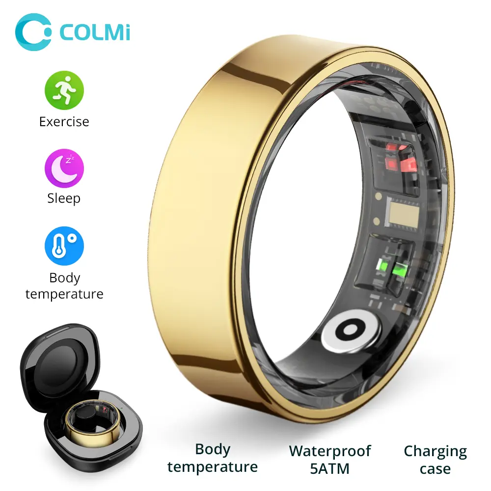 COLMI  R09 5atm Smart Ring, Sleep Monitoring, Heart Rate Tracking, Body Temperature Measurement, Wireless Fitness Tracker, Wearable Devices