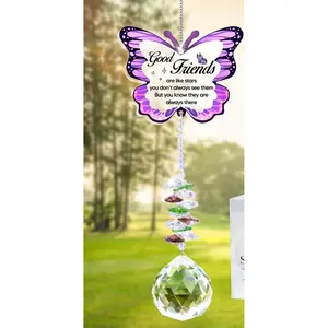 Best Friend Birthday Gifts for Women, Friendship Gifts for Women - Butterfly Crystal Suncatcher, Birthday Gifts for Friends, Bestie, Friendship Gift Decoration, Hanging Room Decor