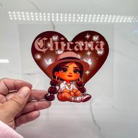 Chicana Brown Heart Braids