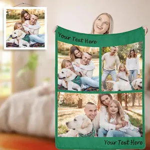 Personalized Spotify Code Music Blanket,Customized Blankets with Photos for Couples Lover, Custom Flannel Blankets Using Photos of Family, Friends, Husband Wife Or Pet, Birthday Valentines Gifts E