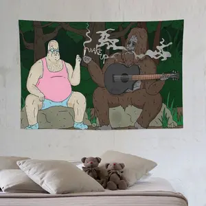 Big Lez Show tapestry cute room decor funny wall decoration funny poster hanging room decoration background wall aesthetic decorative tapestry mike nolan