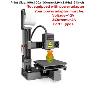 Easythreed K10 Entry-Level 3D Printer, Perfect for Beginners, Compatible with PLA and TPU Materials, Supports 1.75 mm Filament, No Power Adapter Included