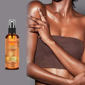 Coconut Sandalwood Sunscreen Spray 100ml | Accelerates tanning for a natural bronze complexion | DHA-free formula with collagen peptides and niacinamide for nourishment Nourishing
