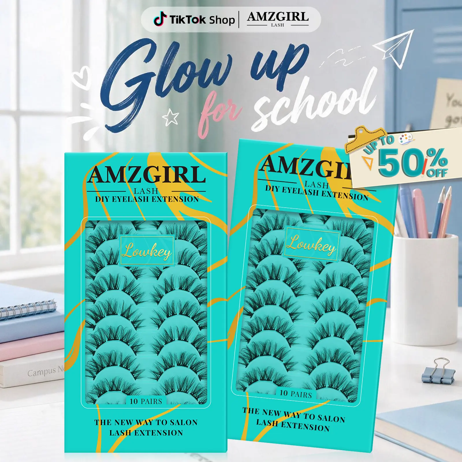 AMZGIRL Lash Clusters 10 Pairs Eyelash Clusters (2 Boxes)