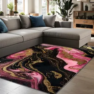 Abstract Colorblock Pattern Floor Mat, Non-slip Soft Floor Carpet, Decorative Area Rug for Home Living Room Bedroom, Vanity Decor Accessories