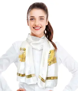 CBC Crown Lightweight Bible Prayer Print Silk Feeling Religious Theme Scarf - Ivory