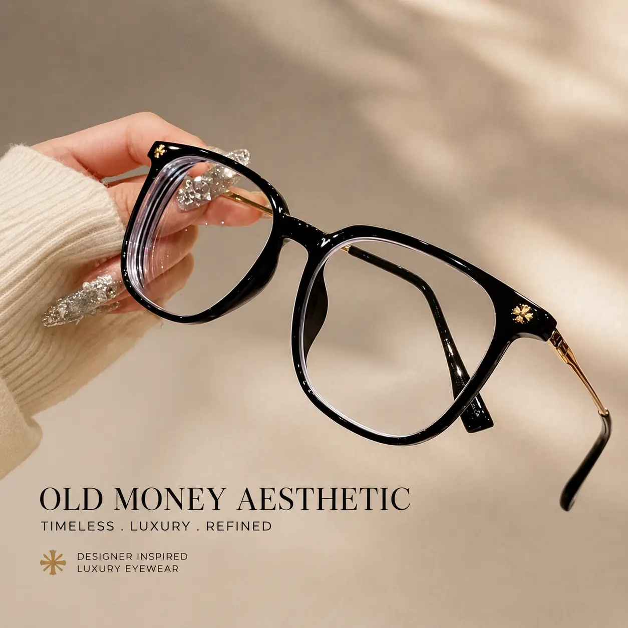 Black Warrior Series 2026 Trendy Square Blue Light Blocking Glasses Clear Lens Computer Gaming Eyeglasses Minimalist Metal Frame Y2K Old Money Style Non Prescription Anti Eye Strain Fashion Eyewear