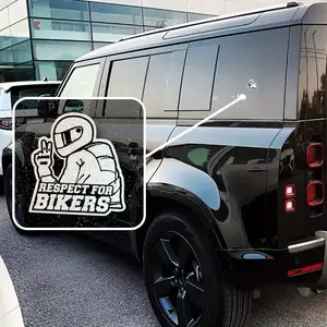 4PCS/SET Biker Enthusiast Exclusive Culture Sticker, Suitable for Motorcycle Helmet/Motorcycle Tail Wing/Luggage, Black & White Hand-Drawn Decal, Inject a "Biker Culture Enthusiast" Exclusive Identity into Your Ride