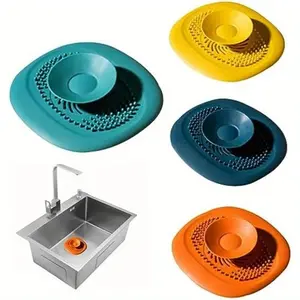 Silicone Floor Drain - Bathroom Fixture with Hair Catcher, Bath Stopper, Plug, Sink Strainer, and Filter - Drains, Faucets, Showers, Accessories for Home and Garden