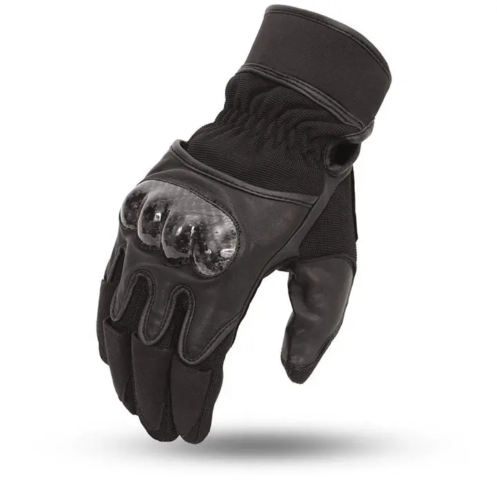 Hurricane Men's Motorcycle Gloves with Kevlar Knuckles Gel Padding Velcro Closure Durable Textile Leather Palm for Superior Protection Comfort