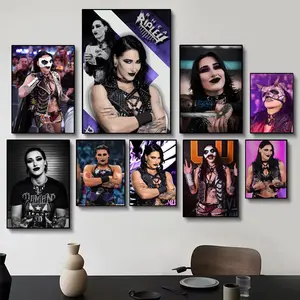 Badass Popular Cool Wrestler R-Rhea R-Ripley Poster HD self-adhesive fade-proof waterproof wrinkle-resistant poster stickers suitable for living room bedroom dormitory cafe bar background decoration wallpaper and gifts