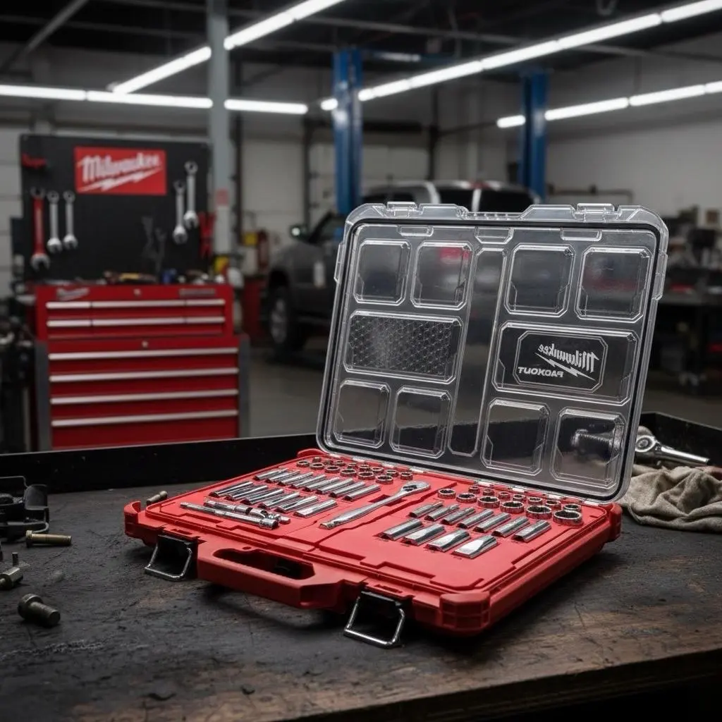 PACKOUT Insert for Milwaukee Socket Set | 3/8" Drive 56PC, Dual-Color