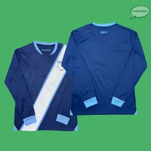 2526  Central North Guateamala Home and Away long sleeves Blue Soccer Jerseys