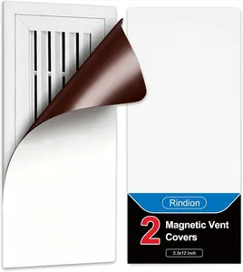 Vent Cover 2 Pack, Strong Magnetic Vent Covers 5.3x12 Inch, White Vent Covers for Home Floor, Wall, Ceiling Register, Iron Register, RV and HVAC