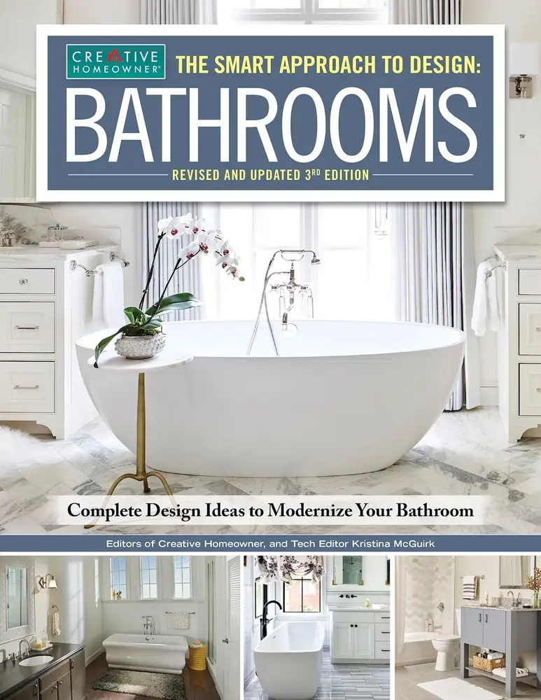 Used Good Book - The Smart Approach to Design: Bathrooms (3rd Revised & Updated Edition) - No.1 DIY Home Improvement Projects Guide, Complete Modernization Ideas by Creative Homeowner Editors (Paperback, 1.9 lbs, English)