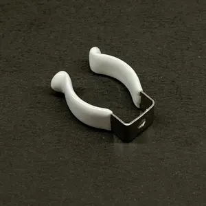 10pcs Heavy Duty Stainless Steel Tool Storage Hangers, 2.54-3.05 cm Pipe Clamp with T10LED Adhesive Light Clip, Industrial Spring Clamp for Workpiece Holders