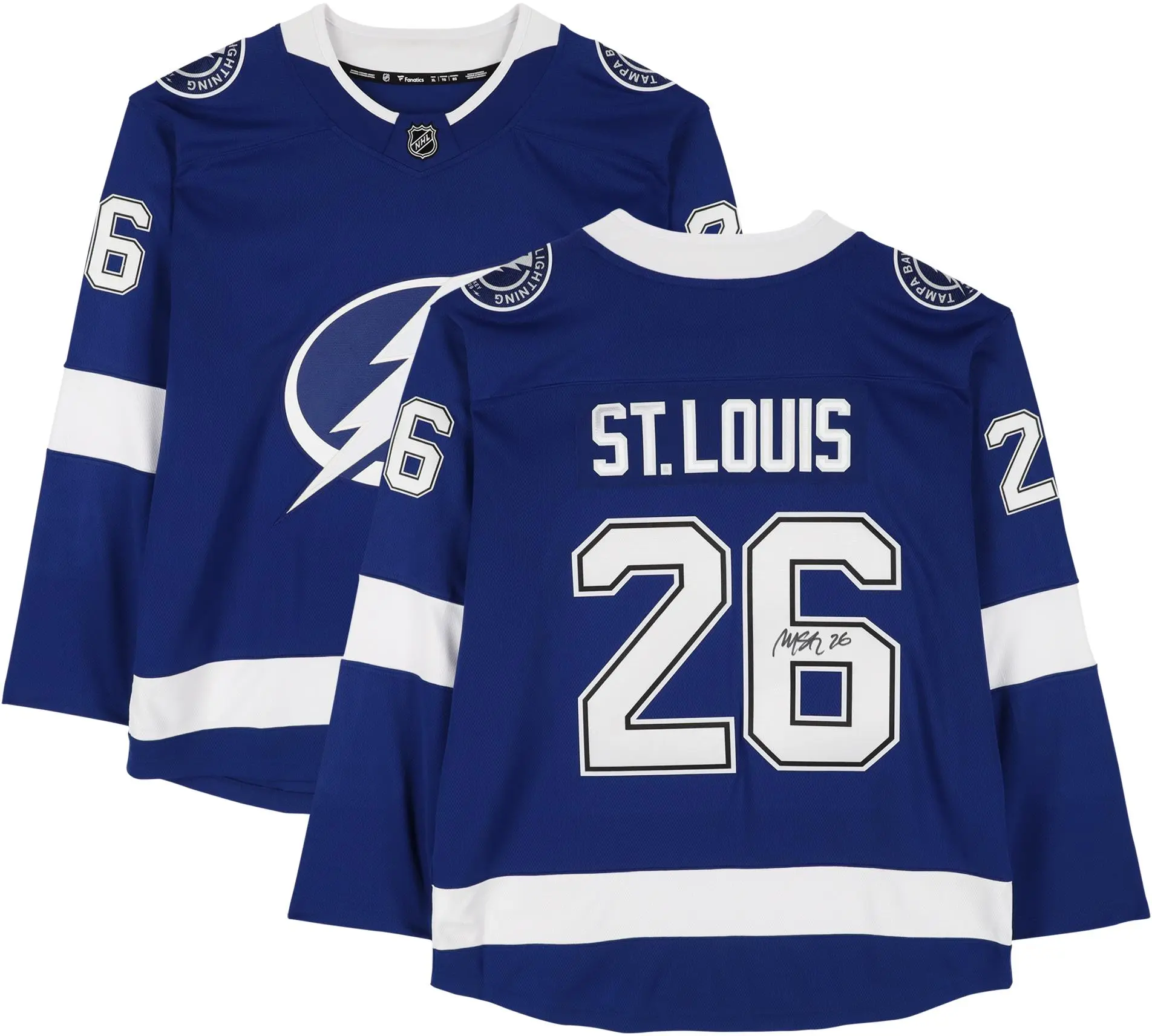 Martin St. Louis Tampa Bay Lightning Autographed Blue Fanatics Breakaway Jersey - Fanatics Authentic Certified