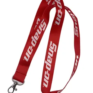 Snap On Tools Red and White Logo Lanyard New Badge Holder Retractable Id Card Strap Distinctive Logo Color