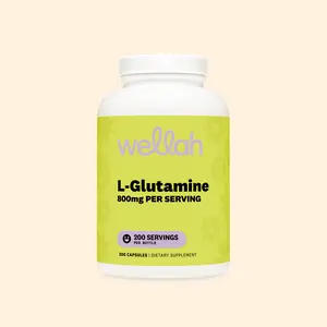 Wellah L-Glutamine Capsules | 200 Servings Gym Supplements Dietary