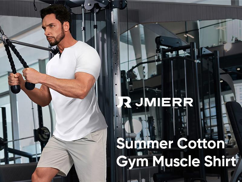 JMIERR Mens Casual Muscle Slim Fitted T Shirt Short Sleeve V-Neck Soft Tee Shirt,Gym Workout Athletic Menswear Tops,Men's clothing for Daily Wear,Fashion Outfits 2026