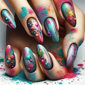 Sand Color Almond False Nails, Glossy Long Nail Tips, 24 Pcs Wearable Nail Art Design Set, Nail Extension Set, Nail Art DIY, Nail Art Supplies, Perfect for All Occasions