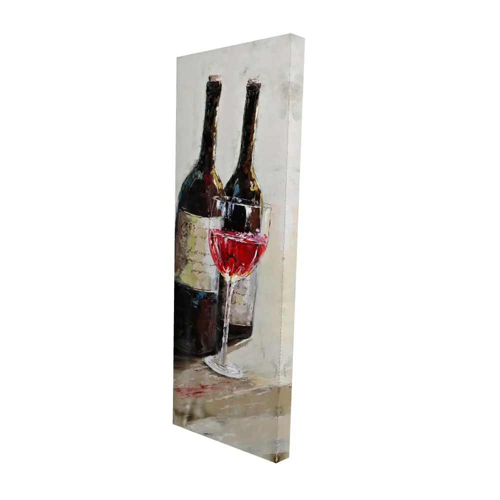 360 Stand 20x60 in. Artistic Food-Themed Wine Scene Wall Art - 2 Wine Bottles with Glasses, Home Kitchen Decor, Art Illustrations, Poster & Print Home Supply, Wine Cellar