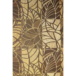 Gold/Brown Jacquard Upholstery