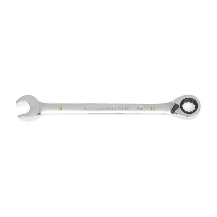 Gearwrench 13 mm 90-Tooth 12-Point Reversible Ratcheting Wrench, Full Polish Chrome, Heavy Duty Ratchet Socket Wrench, Heavy Duty Ratchet Socket Wrenches