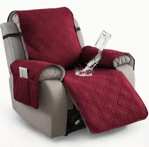 1pc 100% Waterproof Recliner Chair Cover, Non Slip Recliner Covers for Recliner Chair with Pocket, Pet Scratch-Resistant Sofa Slipcover, Washable Furniture Protector, Easy to Install for Living Room, Valentine's Day Gift, Valentine's Day Home Decor.