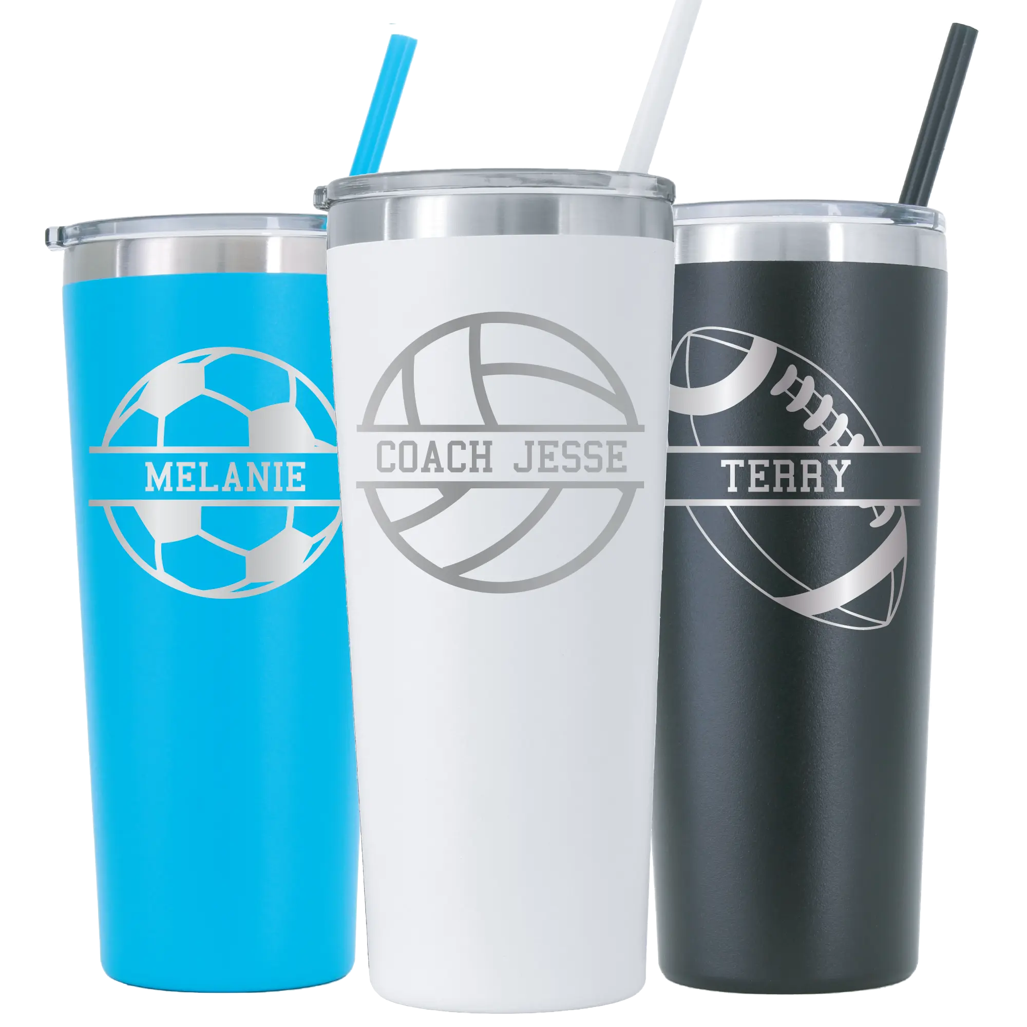 22 oz Personalized Sport Coach Tumbler - Laser Engraved