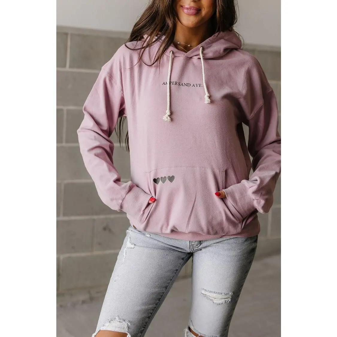 Women's Loose-Fitting Purple Graphic "Call Your Mom" Casual Long Sleeve Pullover Hoodie - Triple Stretch Cotton Blend Fabric, Kangaroo Pocket, Heart Design Clothes, Sweatshirt