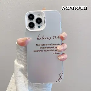 Designed for iPhone 17 16 E Pro Max 15 Plus 14 13 12 11 XS XR CaseHebrews 111 Faith Bible Verse  Soft Durable TPU Protective Cover CASE